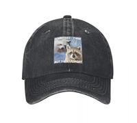 Mapache, a Veces PIENSO Pero Luego se me Olvida, Humor Negro, Gorro Vaquero Oversize Resistente para Todas Las Estaciones Gorra de Golf