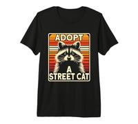 Mapache | Adopta un Gato Callejero | Hombre y Mujer, Mapache Divertido Camiseta Premium