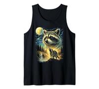 Mapache Aullando a la Luna Meme extraño Mapache Divertido de los 90 Camiseta sin Mangas