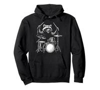 Mapache Baterista Tambores Sudadera con Capucha