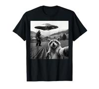 Mapache Bigfoot Selfie OVNI Divertido Mapache Alien Bigfoot UFO Camiseta