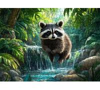 Mapache Bosque Puzzle 4000 Piezas Adultos, Rompecabezas con Letras en la Parte Posterior - Piezas Que Encajan Perfectamente, Reto de Concentración, Regalo para Mujer y Decor, 141.5 x 87.5 cm w0-318