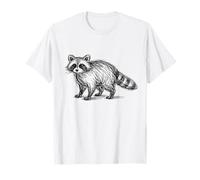 Mapache Bosquejo Basura Bandido Abstracto Garabato Arte Minimalista Camiseta