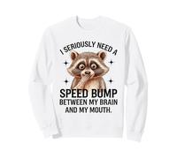 Mapache Cerebro Boca Velocidad Bump Dicho Divertido Sudadera