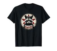 mapache, chaot, anarquía, estrella, luchador, revolución, vintage Camiseta