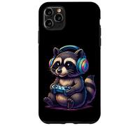 Mapache - Consola de vídeo divertido con modo de jugador gráfico Carcasa para iPhone 11 Pro Max