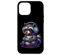 Mapache - Consola de vídeo divertido con modo de jugador gráfico Carcasa para iPhone 12 Pro Max