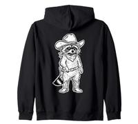 Mapache Cowboy Animal Lover Mapaches Dueño Sudadera con Capucha