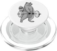 Mapache Culturismo Mancuernas Deportes PopSockets PopGrip para MagSafe