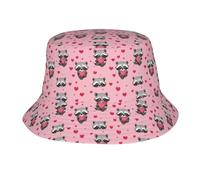 Mapache De Dibujos Animados Sosteniendo Un Corazón Mujer Hombre Bucket Hat Moda Sombrero De Sol Transpirable Gorro Playa para Senderismo Aire Libre Verano Ciclismo