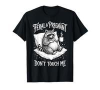 Mapache de Embarazo Divertido y Salvaje y Embarazada Don't Touch Me Camiseta