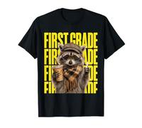 Mapache de Primer Grado de Regreso a la Escuela Estudiante Maestro Camiseta