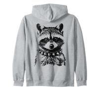 Mapache Divertido con Cuello Tachonado Sudadera con Capucha