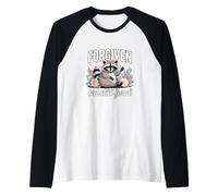 Mapache Divertido Lindo perdonado Pero todavía Salvaje Camiseta Manga Raglan