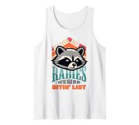 Mapache Divertido Meme Rabia Youre High On Bitin Lista Camiseta sin Mangas