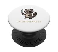 Mapache Divertido Que no Puede ser gobernado PopSockets PopGrip Adhesivo