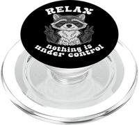 Mapache Divertido Relajarse Nada bajo Control Basura Panda PopSockets PopGrip para MagSafe