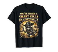 Mapache Eres un Tipo Inteligente o un Olor a Pedo Camiseta gráfica económica, Hombre, Negro, XL