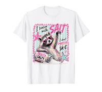 Mapache Extra Salado Divertido Actitud Playa Verano Humor Arte Camiseta