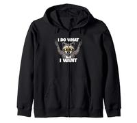 Mapache I Do What I Want Sassy Animal Actitud Humor Cita Sudadera con Capucha