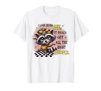 Mapache I Love Being Me Mea a todas las personas adecuadas Camiseta