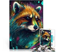 Mapache irreal Rompecabezas de 1000 Piezas para Adultos Desafiante de completar, Pero Divertido y Gracioso. Mejorar el Amor Entre Parejas 38x26cm