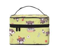 Mapache Kawaii Lindo, Bolsa de Maquillaje Bolsa de cosméticos Bolsa de Aseo de Viaje portátil Estuche para lápices