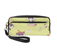 Mapache Kawaii Lindo, Bolsa de Maquillaje Bolsa de cosméticos Bolsa de Aseo de Viaje portátil Estuche de Cuero para Mujeres y niñas