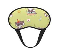 Mapache Kawaii Lindo, Cubiertas oculares completas, antifaces para dormir que bloquean la luz, orejeras opacas para dormir