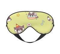 Mapache Kawaii Lindo, Cubreojos completos Antifaz bloqueador de luz Antifaz para dormir Antifaz suave con los ojos vendados Noche