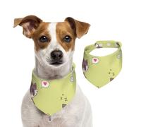 Mapache Kawaii Lindo,Pañuelos de algodón para Perros, Bufandas Ajustables para Mascotas,L