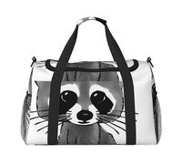 Mapache Lindo de Dibujos Animados,Bolsas Deportivas, Bolsos de Viaje Deportivos Cruzados de Mano, Bolsas de Viaje de Gran Capacidad para Mujeres y Hombres.