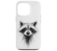 Mapache Lover Abstracto Garabato Dibujo Arte Lindo Racoon Carcasa para iPhone 13 Pro