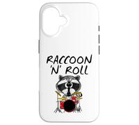 Mapache 'N' Roll, Batería, Baterista, Profesor de Batería Carcasa para iPhone 16
