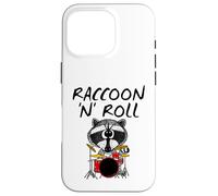 Mapache 'N' Roll, Batería, Baterista, Profesor de Batería Carcasa para iPhone 16 Pro