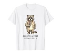 Mapache Perdón por lo Que Dijo mi Cara Sarcastic Sassy Camiseta gráfica económica