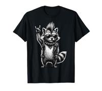 Mapache Punk Música Rock Camiseta