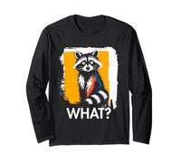 Mapache ¿Qué? Trash Panda Meme Mapache Divertido Dicho Animal Manga Larga