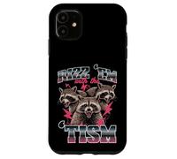 Mapache Rizz Em con Tism Divertido Dicho Autismo Meme Hombres Mujeres Carcasa para iPhone 11