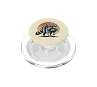 Mapache Salvaje al acecho Animal intrépido Atardecer Retro PopSockets PopGrip para MagSafe