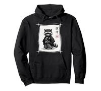 Mapache Samurai Cultura Japonesa Katana Guerrero Ukiyo-e Arte Sudadera con Capucha