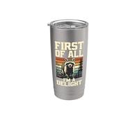 Mapache sarcástico Primero que nada Im Delight Funny Animal Wild Vaso térmico de acero inoxidable de doble pared