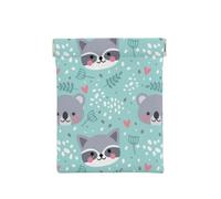 Mapache y Koala, Squeeze Top Wallet Bolsa de Almacenamiento para Mujer Monedero pequeño Bolsa de Cambio