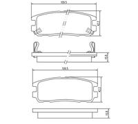 MAPCO Juego de pastillas de freno Trasero con avisador acústico de desgaste 6683 Juego de pastillas de freno
