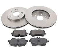 MAPCO Kit de Discos de Freno y Pastillas - Discos de Freno Eje delantero 288 ventilado - Pastillas de Freno Compatible con MERCEDES-BENZ Clase C Sedán W203 con chapa antichirrido