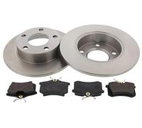 MAPCO Kit de Discos de Freno y Pastillas - Discos de Freno Eje trasero 245 macizo - Pastillas de Freno Compatible con VW Passat B5 GP Variant 3BG, 3B6