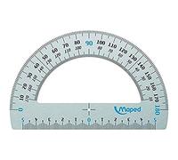 Maped 129200 - Transportador de aluminio 180°, 12 cm