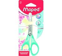 Maped 464411 - Tijera Escolar, Diseños pastel, Con Puntas Redondas, Agarre Cómodo y Suave, Colores surtidos, 13 cm, 1 unidad