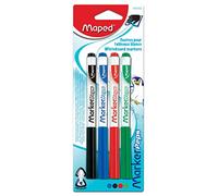 Maped 741312 Negro, Azul, Verde, Rojo 4pieza(s) - Marcador (Negro, Azul, Verde, Rojo, Multicolor, Polipropileno (PP), Medio, 1,5 mm, 1,28 cm)