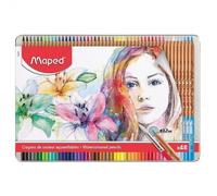 Maped 832448 Caja de Metal de 48 Lápices Acuarelables